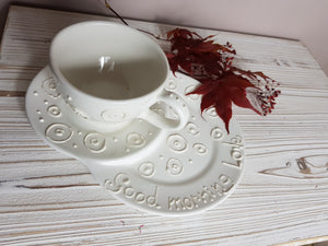 tazza bassa " tono su tono" con piatto doppio - Mad Mugs Italy