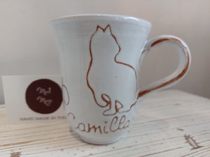 Tazza gatto graffiata